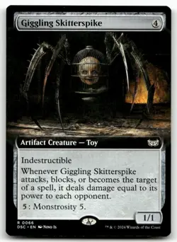 Giggling Skitterspike (Extended Art) #66 MTG Duskmourn NM X1 - Image 1
