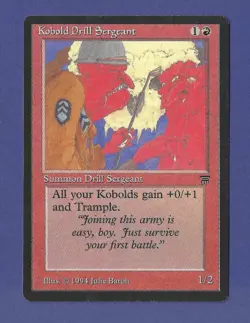 1994 Magic the Gathering - Kobold Drill Sergeant - Summon - Legends MTG - Image 1