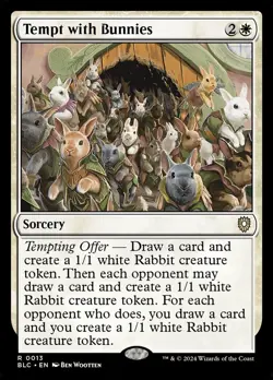 Tempt with Bunnies R Commander: Bloomburrow 13 NM - Image 1