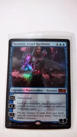 MTG Tezzeret, Cruel Machinist Core Set 2019 NM Foil Mythic 286/280 - Image 1