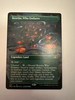 Boseiju, Who Endures- Kamigawa: Neon Dynasty-Borderless-Regular-MTG-NM-#412 - Image 3