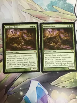 C6083 MAGIC MTG DARK ASCENSION PREDATOR OOZE 2X #124 HP RARE - Image 1