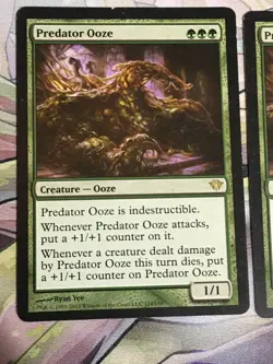 C6083 MAGIC MTG DARK ASCENSION PREDATOR OOZE 2X #124 HP RARE - Image 2