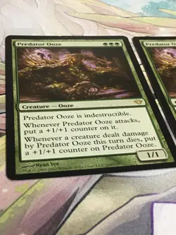 C6083 MAGIC MTG DARK ASCENSION PREDATOR OOZE 2X #124 HP RARE - Image 3