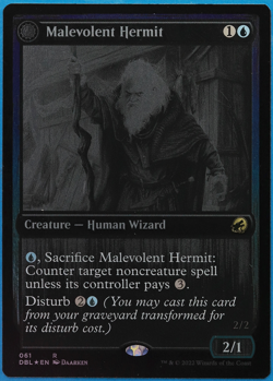 Malevolent Hermit (Silver Screen) FOIL Innistrad: Double Feature NM (502223) - Image 1