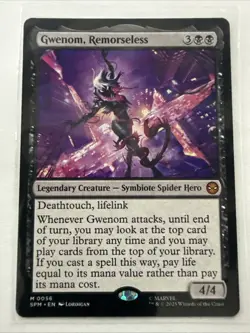 MTG Gwenom, Remorseless 0056 Regular Marvel Spider-Man NM SPM - Image 1