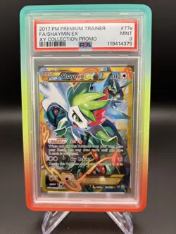 2017 POKEMON PREMIUM TRAINER XY COLLECTION PROMO FULL ART/SHAYMIN EX PSA 9 MINT - Image 1