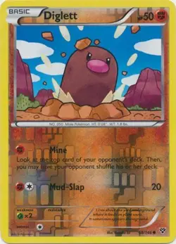 Pokemon - Diglett - 58/146 - Common - Reverse Holo - XY - Base Set - NM - Image 1