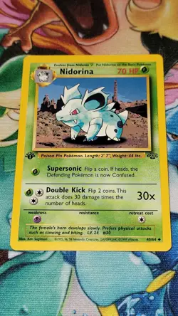 Nidorina 40/64 1st Edition Jungle Set Uncommon Pokemon LP - Image 1