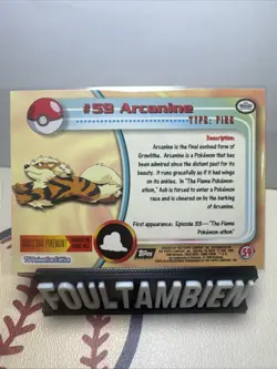 topps Pokemon TV Animation Edition Series 1 Foil #59 Arcanine - Image 2