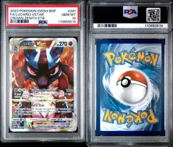 2023 POKEMON SWSH BLACK STAR PROMO #291 FULL ART/LUCARIO VSTAR PSA 10 - Image 1