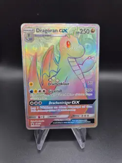 Pokemon Dragoran GX Rainbow Secret Rare Blackstar Promo SM156 NM Deutsch Karte - Image 1