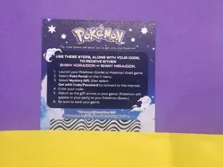 Pokemon Scarlet And Violet Serial Codes Shiny Koraidon or Miraidon UNSCRATCHED! - Image 2