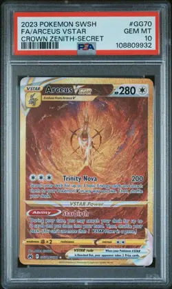 2023 POKEMON SWORD & SHIELD CROWN ZENITH SECRET FULL ART/ARCEUS VSTAR PSA 10 - Image 1