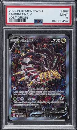 2022 POKEMON SWORD & SHIELD LOST ORIGIN #186 FULL ART/GIRATINA V PSA 9 - Image 1