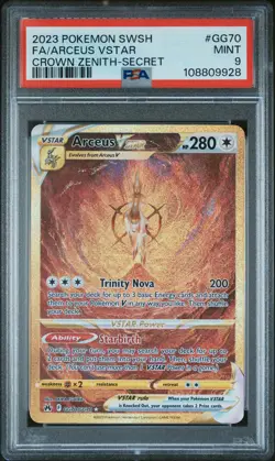 2023 POKEMON SWORD & SHIELD CROWN ZENITH SECRET FULL ART/ARCEUS VSTAR PSA 9 - Image 1