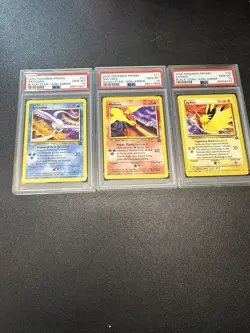 PSA 10, 3 Legendary Birds Black Star Promos, Pokemon; Moltres, Zapdos, Articuno - Image 1