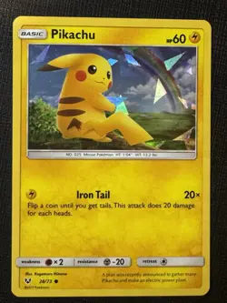 Pokemon TCG Pikachu 28/73 Cracked Ice Hole Promo NM Condition - Image 1