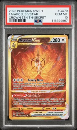 2023 POKEMON SWORD & SHIELD CROWN ZENITH SECRET FULL ART/ARCEUS VSTAR PSA 10 - Image 1