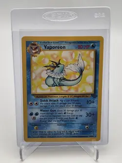 1999 Pokemon Vaporeon Jungle Set 28/64 Non-Holo Rare LP TCG Nintendo WOTC - Image 1