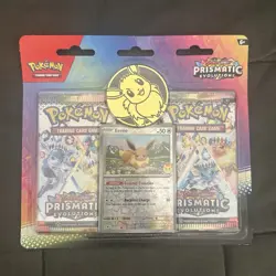 Pokemon TCG Sealed Lot Prismatic Evolutions Surprise Box + Eevee 2 Pk + Poster - Image 2