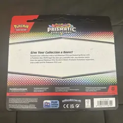 Pokemon TCG Sealed Lot Prismatic Evolutions Surprise Box + Eevee 2 Pk + Poster - Image 3
