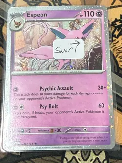 Espeon 033/131 Cosmos Holo Prismatic Evolutions SWIRL (B) POKEMON - Image 1