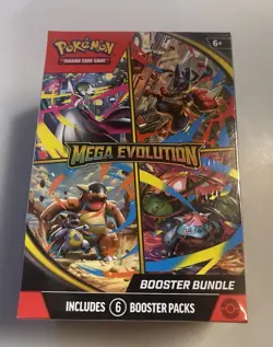 Pokemon TCG Mega Evolution Booster Bundle (6 packs) New Factory Sealed - Image 1