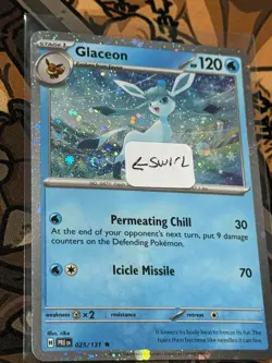 Glaceon 025/131 Cosmos Holo Prismatic Evolutions SWIRL (B) POKEMON - Image 1