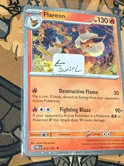 Flareon 013/131 Cosmos Holo Prismatic Evolutions SWIRL (B) POKEMON - Image 1