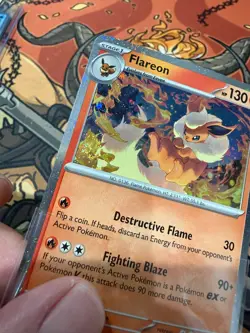 Flareon 013/131 Cosmos Holo Prismatic Evolutions SWIRL (B) POKEMON - Image 2