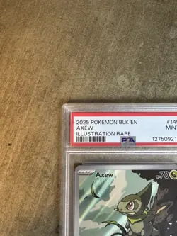 2025 POKEMON BLACK BOLT EN AXEW ILLUSTRATION RARE #145 💎 PSA 9 - Image 3