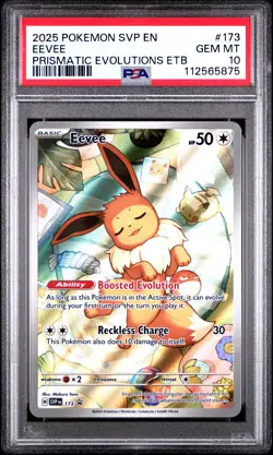 2025 POKEMON SVP EN-SV BLACK STAR PROMO #173 EEVEE PSA 10 - Image 1