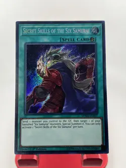 YuGiOh! TCG || Secret Skills of the Six Samurai SPWA-EN007 Secret Rare - Image 1