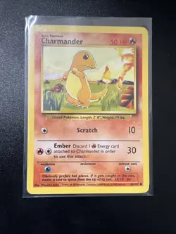 Pokemon TCG Charmander Base Set, Unlimited Common Card 46/102 - Image 1