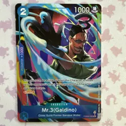 One Piece card PRB02-009 Mr. 3 (Galdino) R Parallel The Best vol.2 English - Image 1