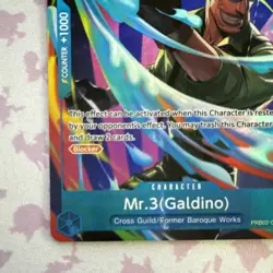 One Piece card PRB02-009 Mr. 3 (Galdino) R Parallel The Best vol.2 English - Image 2