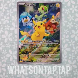 Pokemon Card Pikachu 027 Black Star Promo Scarlet Violet Paldea Evolved ETB LP - Image 1