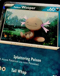 Paldean Wooper SVP 041 Black Star Promo *Swirl* Cosmo Holo Pokemon TCG Card NM/M - Image 2