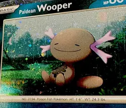 Paldean Wooper SVP 041 Black Star Promo *Swirl* Cosmo Holo Pokemon TCG Card NM/M - Image 3