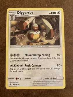 Diggersby 98/131 Stage 1 Uncommon Forbidden Light Pokemon Card - Image 1