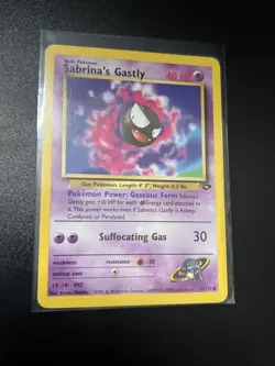 Pokemon TCG Sabrina's Gastly Gym Challenge Unlimited Common Card 97/132 - Image 1