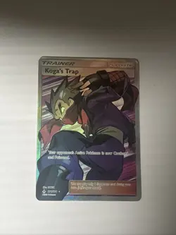 Pokemon Koga's Trap Full Art Holo Card 211/214 Sm-Unbroken Bonds - Image 1