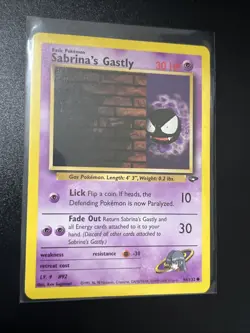 Pokemon TCG Sabrina's Gastly Card 96/132 Gym Challenge - Image 1