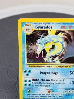 Pokemon Gyarados Base Set 2 Trading Card Holo Rare 6/102 Near Mint - Image 4