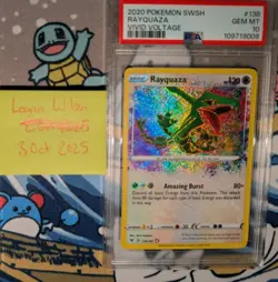 Pokemon Rayquaza Amazing Rare Card PSA 10 Vivid Voltage 138/185 - Image 1