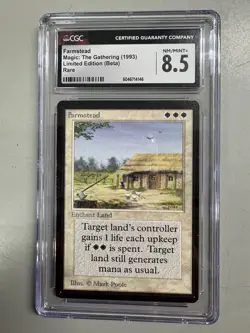 Magic: The Gathering MTG Limited Edition Beta Farmstead CGC 8.5 NM/Mint+ - Image 1