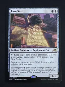 1x Lion Sash (026) Kamigawa: Neon Dynasty LP MTG Magic the Gathering x1 MKE - Image 1