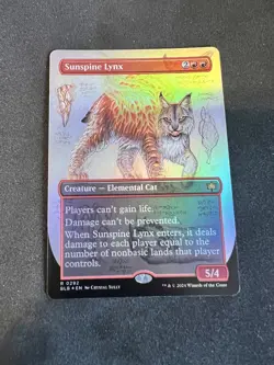 Sunspine Lynx (Borderless) #292 (Foil) (NM) Bloomburrow BLB Magic MTG - Image 1
