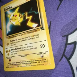 Pikachu #4 Pokemon Card Black Star Movie Promo Stamped WOTC TCG 1999 Nintendo - Image 4